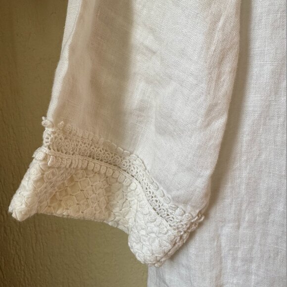 Made in Italy Linen Dress or Beach Cover-Up (One Size but Fits S/M well) - Picture 2 of 5